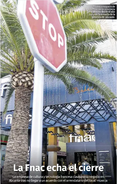 LA FNAC ECHA EL CIERRE