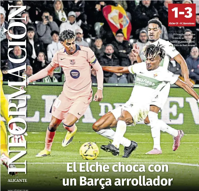 EL ELCHE CHOCA CON UN BARÇA ARROLLADOR