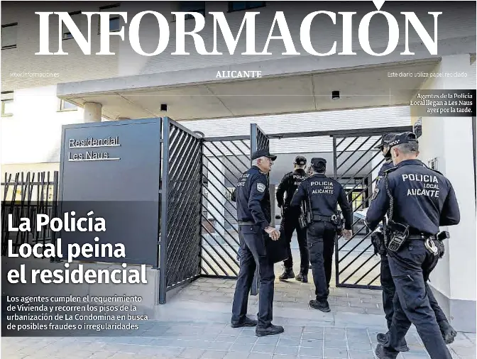 LA POLICÍA LOCAL PEINA EL RESIDENCIAL