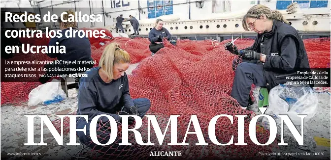 REDES DE CALLOSA CONTRA LOS DRONES EN UCRANIA