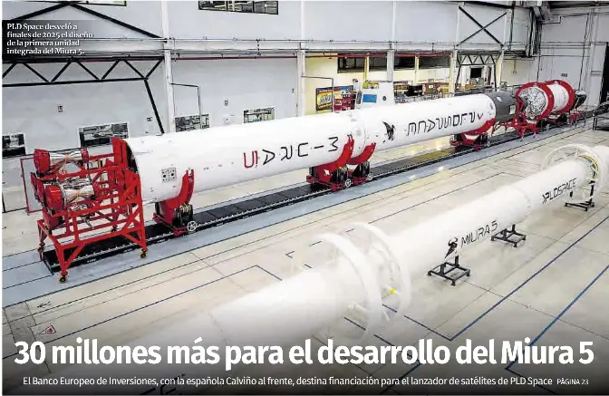 30 MILLONES MÁS PARA EL DESARROLLO DEL MIURA 5