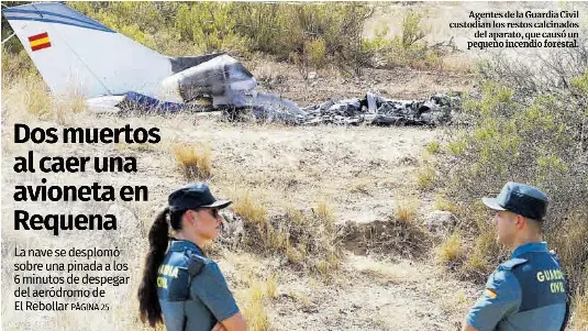 DOS MUERTOS AL CAER UNA AVIONETA EN REQUENA
