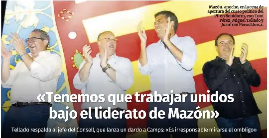 EL ‘PRESIDENT’ ANUNCIA SU CUARTO CONSELL, SIN GAN PAMPOLS