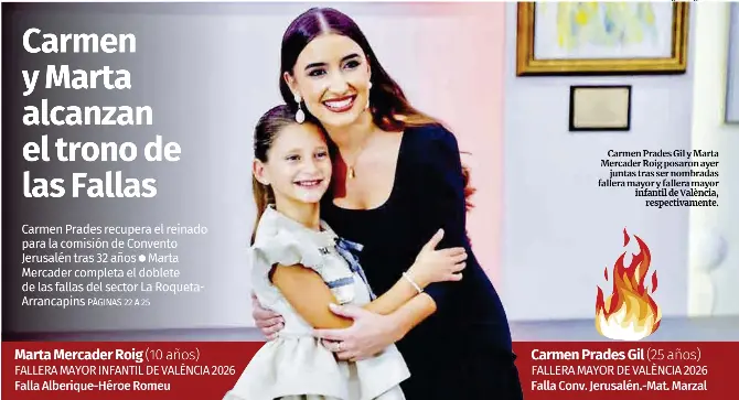 CARMEN Y MARTA ALCANZAN EL TRONO DE LAS FALLAS