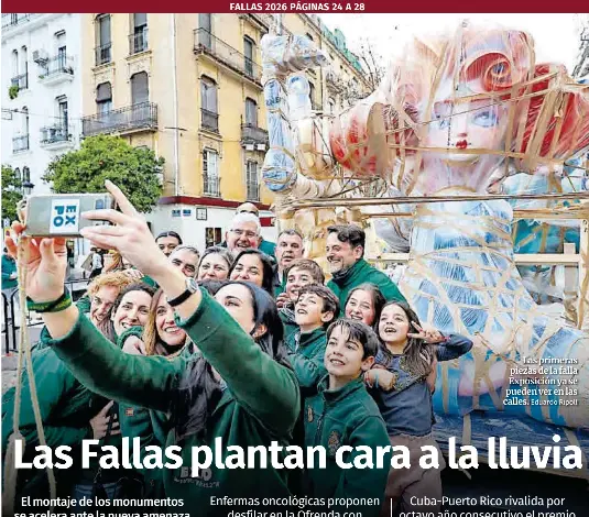 LAS FALLAS PLANTAN CARA A LA LLUVIA