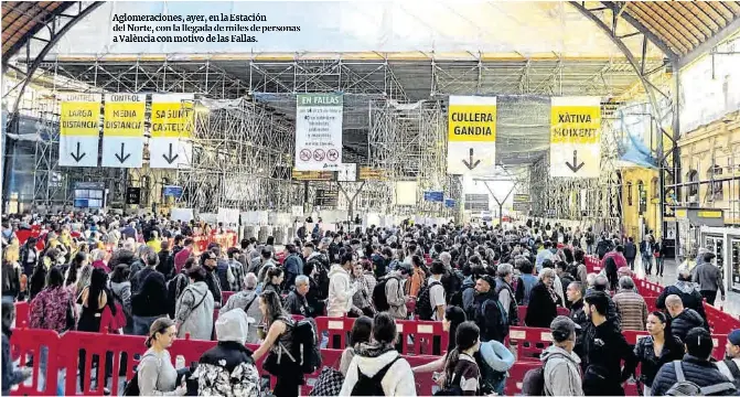 VALÈNCIA AFRONTA EL ‘SUPERSÁBADO FALLERO’ CON LIMITACIÓN DE TRENES