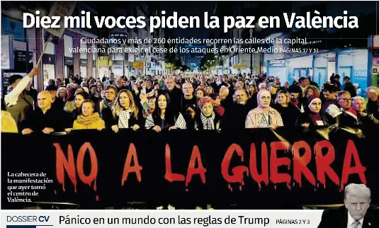 DIEZ MIL VOCES PIDEN LA PAZ EN VALÈNCIA