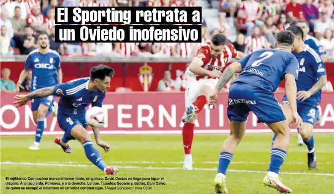 EL SPORTING RETRATA A UN OVIEDO INOFENSIVO