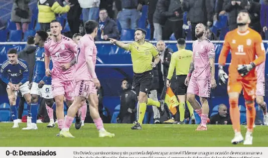 0-0: DEMASIADOS MUROS PARA UN OVIEDO SIN PUNTERÍA