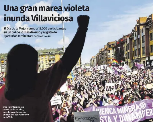 UNA GRAN MAREA VIOLETA INUNDA VILLAVICIOSA