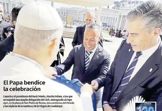 EL PAPA BENDICE LA CELEBRACIÓN