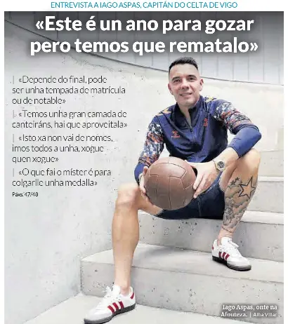 « ESTE É UN ANO PARA GOZAR PERO TEMOS QUE REMATALO »