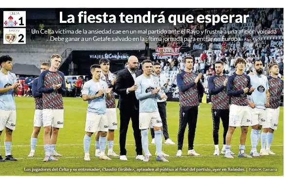 LA FIESTA TENDRÁ QUE ESPERAR