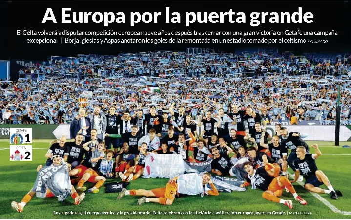 A EUROPA POR LA PUERTA GRANDE
