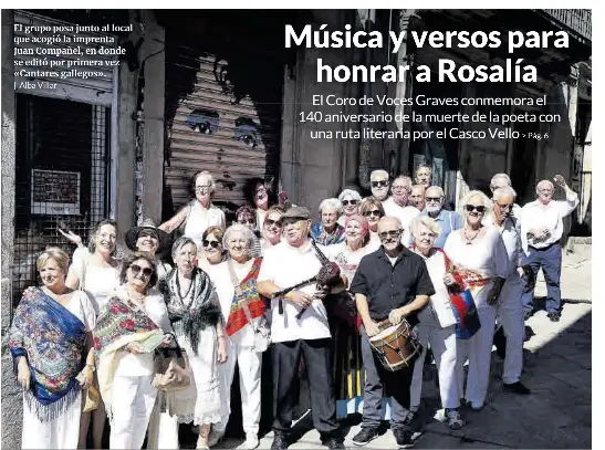 MÚSICA Y VERSOS PARA HONRAR A ROSALÍA