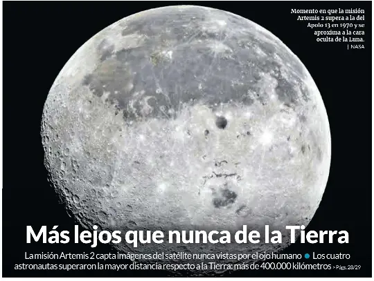 MÁS LEJOS QUE NUNCA DE LA TIERRA