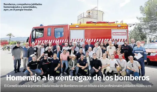 HOMENAJE A LA «ENTREGA» DE LOS BOMBEROS
