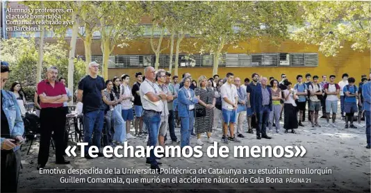 «TE ECHAREMOS DE MENOS»