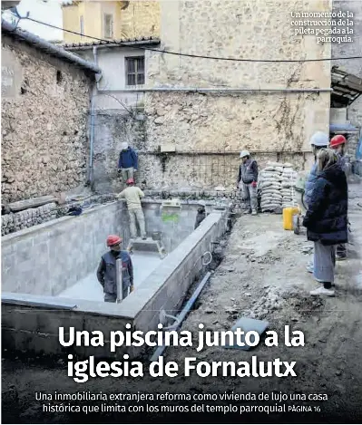 UNA PISCINA JUNTO A LA IGLESIA DE FORNALUTX