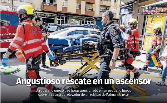 ANGUSTIOSO RESCATE EN UN ASCENSOR