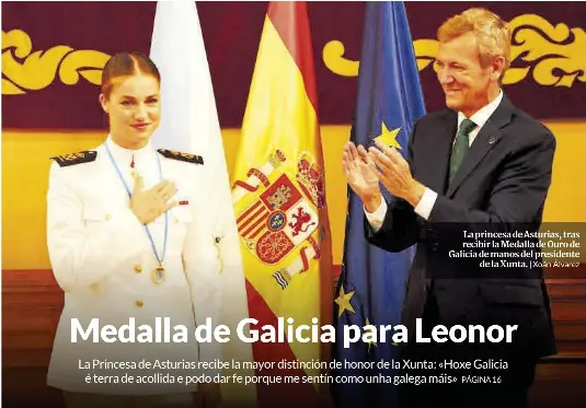 MEDALLA DE GALICIA PARA LEONOR