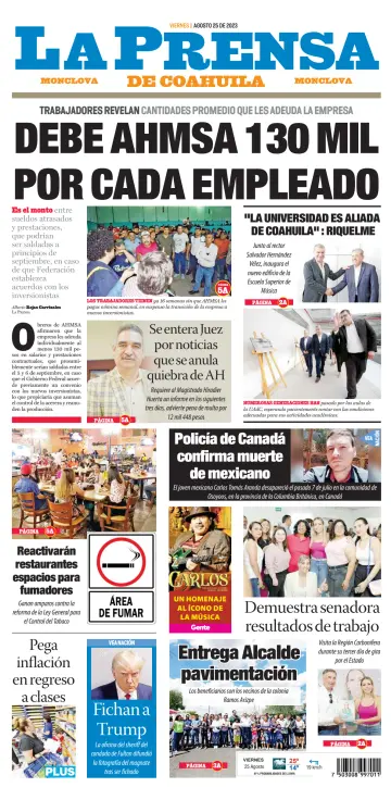 La Prensa de Coahuila - 25 Aug 2023