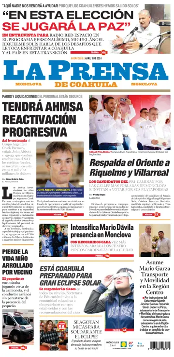 La Prensa de Coahuila - 3 Apr 2024