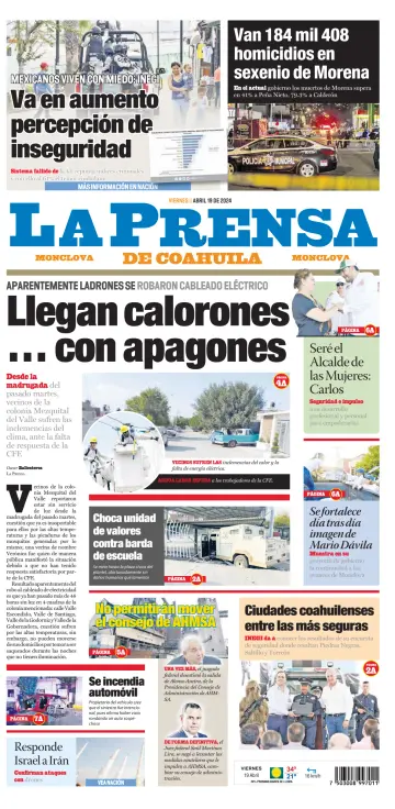 La Prensa de Coahuila - 19 4월 2024