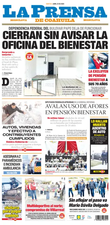 La Prensa de Coahuila - 23 四月 2024