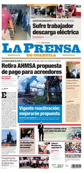 La Prensa de Coahuila - 26 abril 2024