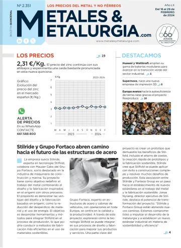 Metales & Metalurgia - 16 Feabh 2024