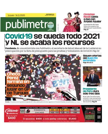 Publimetro Monterrey - 16 Nov 2020