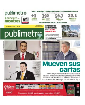 Publimetro Monterrey - 19 Nov 2020