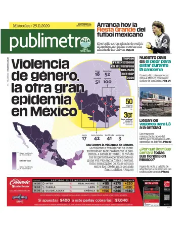 Publimetro Monterrey - 25 Nov 2020