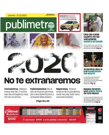 Publimetro Monterrey - 31 Dec 2020