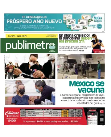 Publimetro Monterrey - 14 Jan 2021