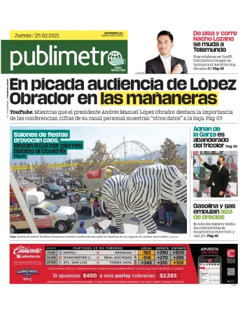 Publimetro Monterrey - 25 Feb 2021