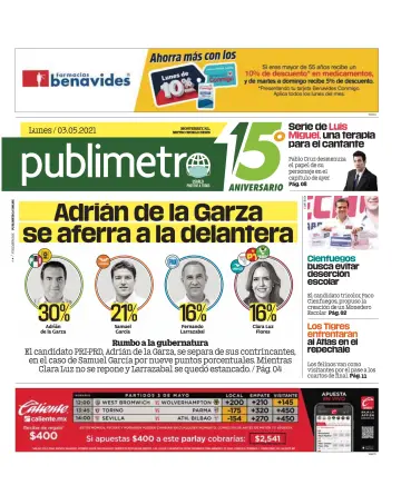 Publimetro Monterrey - 3 May 2021