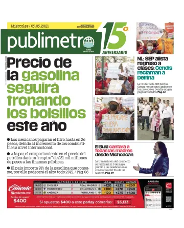 Publimetro Monterrey - 5 May 2021
