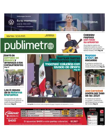 Publimetro Monterrey - 12 Oct 2021