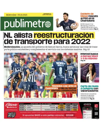 Publimetro Monterrey - 20 Oct 2021