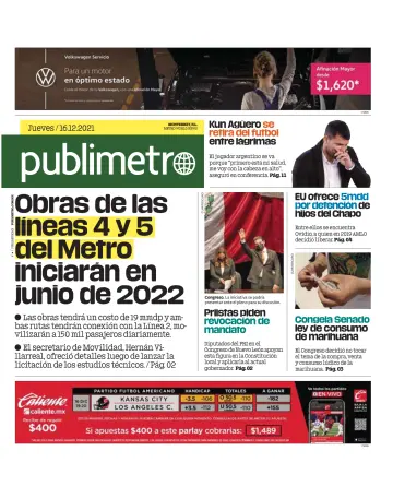 Publimetro Monterrey - 16 Dec 2021