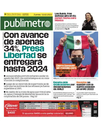 Publimetro Monterrey - 10 Feb 2022