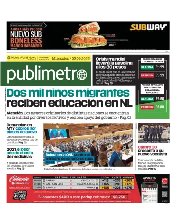 Publimetro Monterrey - 2 Mar 2022