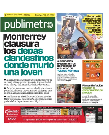 Publimetro Monterrey - 17 May 2022