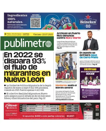 Publimetro Monterrey - 22 Jul 2022