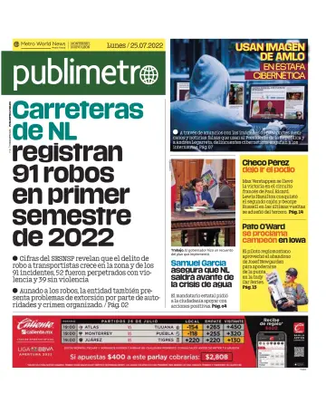 Publimetro Monterrey - 25 Jul 2022