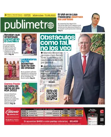Publimetro Monterrey - 31 Aug 2022