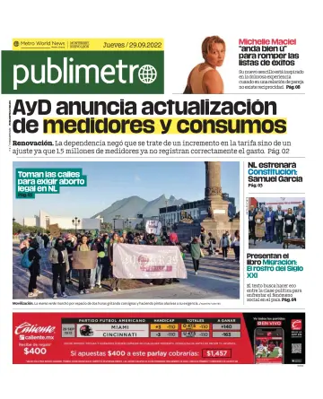 Publimetro Monterrey - 29 Sep 2022