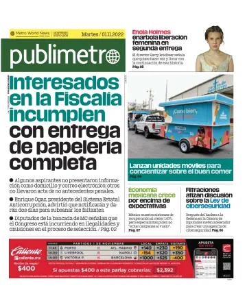 Publimetro Monterrey - 1 Nov 2022